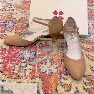Naturalized kitten heels, blush taupe color